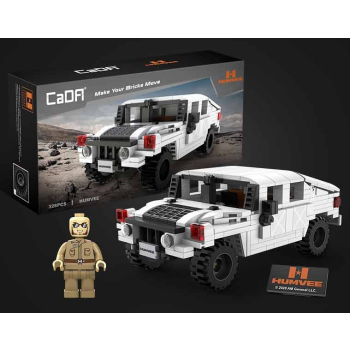 Klocki techniczne CaDA 328 el. Humvee pojazd wojskowy 1:24 dla dzieci 8+